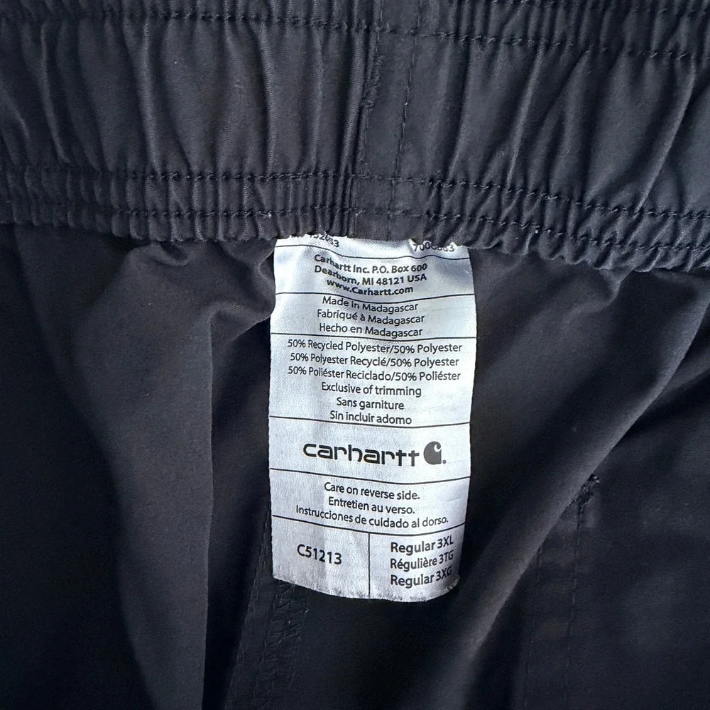 Carhartt Force Essentials Scrub Pants Straight Leg 3XL‎ Black Liberty Cargo